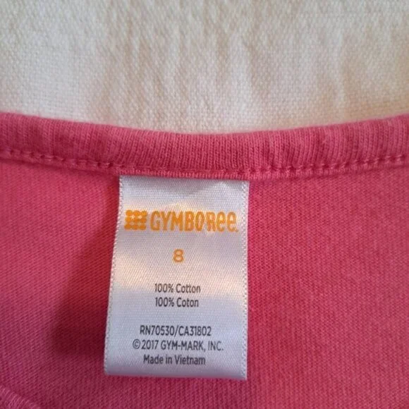 Gymboree girls size 8 jersey knit long sleeve dress, pink, tan & brown, EUC - Picture 2 of 3